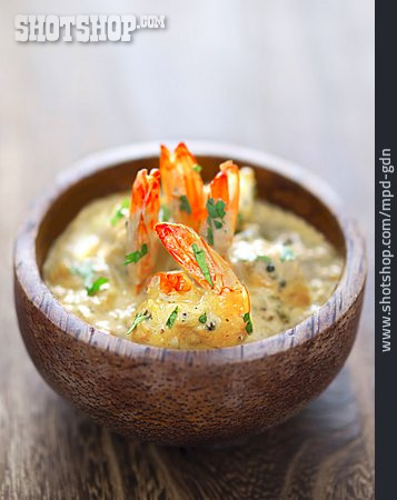 
                Garnele, Indische Küche, Currygericht                   