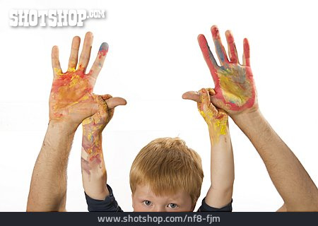 
                Hände, Angemalt, Fingerfarben                   