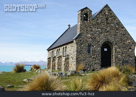 
                Idylle, Neuseeland, Steinhaus, Kapelle                   