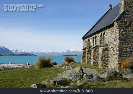 
                Idylle, Aussicht, Neuseeland, Kapelle, Lake Tekapo                   