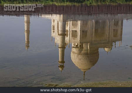 
                Wasserspiegelung, Mausoleum, Taj Mahal                   