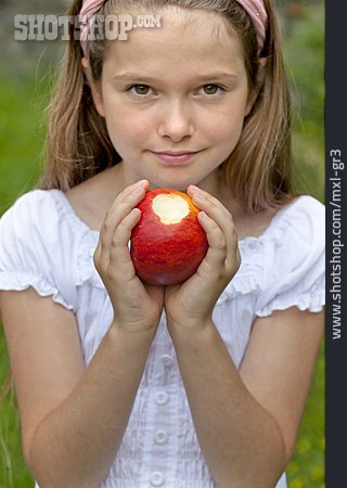 
                Girl, Apple                   