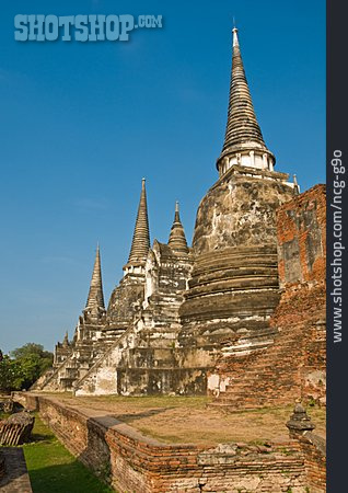 
                Tempel, Tempelanlage, Ayutthaya, Geschichtspark Ayutthaya                   