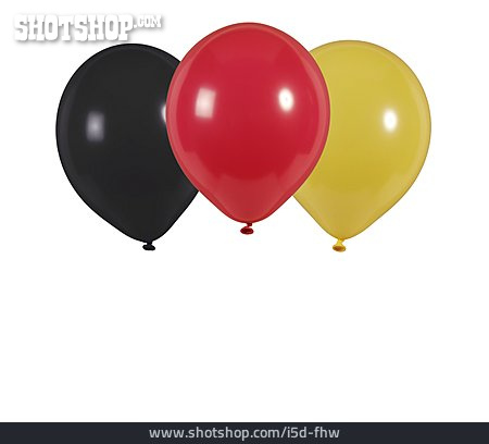 
                Luftballon, Nationalfarben, Schwarz-rot-gold                   