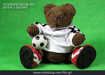 
                Fußball, Teddy, Fußballfan                   