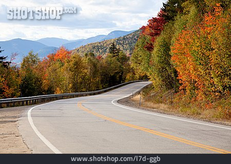 
                Straße, Kurve, Landstraße, New Hampshire                   