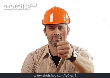 
                Bauarbeiter, Arbeiter, Daumen Hoch                   
