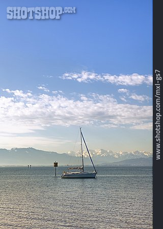 
                Segelboot, Bodensee, Ankern                   