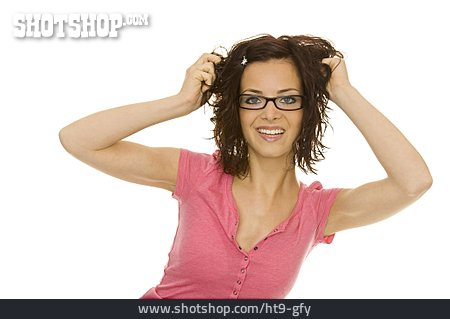 
                Junge Frau, Hairstyling                   