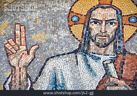 
                Kunsthandwerk, Mosaik, Jesus                   