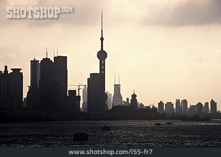 
                Skyline, Silhouette, China, Shanghai                   