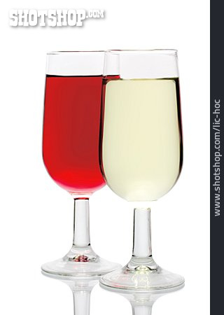 
                Weinglas, Rotwein, Weißwein                   