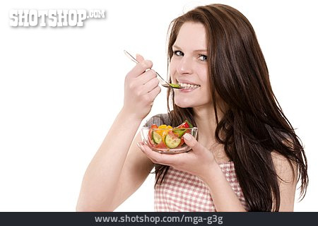 
                Junge Frau, Gesunde Ernährung, Essen                   
