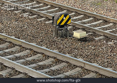 
                Schienenverkehr, Weichensignal, Signalgeber                   