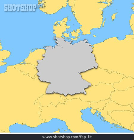 
                Deutschland, Umriss, Deutschlandkarte                   