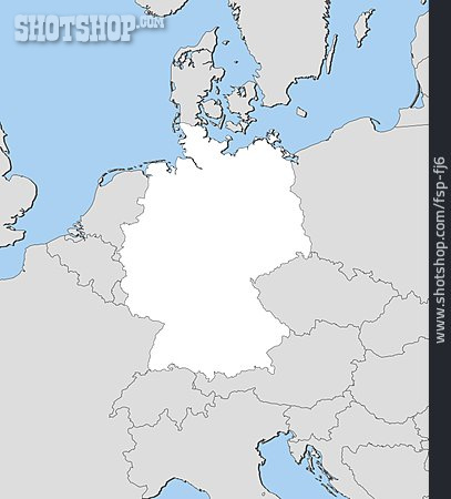 
                Deutschland, Umriss, Deutschlandkarte                   