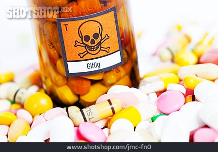 
                Gift, Totenkopf, Medikamentenmissbrauch                   