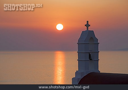 
                Church, Mediterranean Sea, Aegean Sea, Mykonos                   