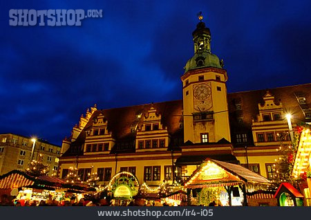 
                Leipzig, Weihnachtsmarkt, Altes Rathaus                   