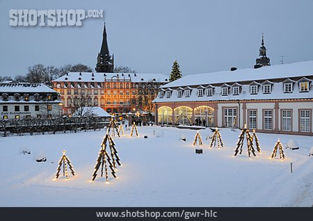 
                Weihnachtsbeleuchtung, Erbach, Schloss Erbach                   