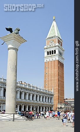 
                Kirchturm, Venedig, Markusturm, Markuslöwe                   
