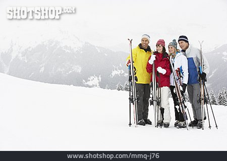 
                Ski Vacation, Skiers, Friends, Clique                   