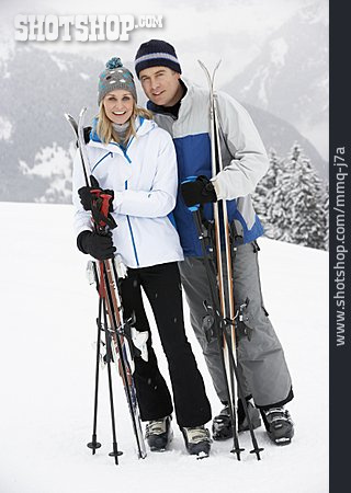 
                Paar, Skiurlaub, Ski, Skifahrer                   