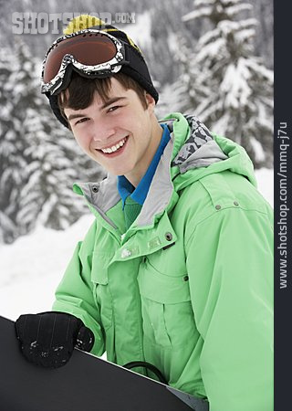 
                Junge, Teenager, Snowboarder                   