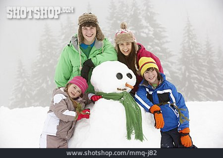 
                Winter, Snowman, Siblings, Winter Fun                   