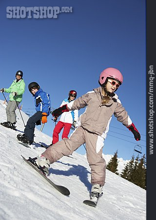 
                Child, Family, Ski Vacation, Skiing, Skiers                   