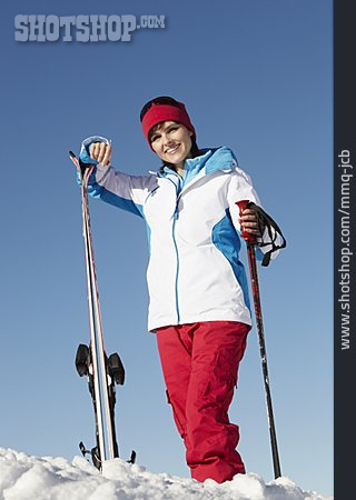 
                Frau, Skifahrerin                   