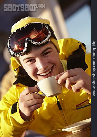 
                Teenager, Skifahrer, Aufwärmen                   