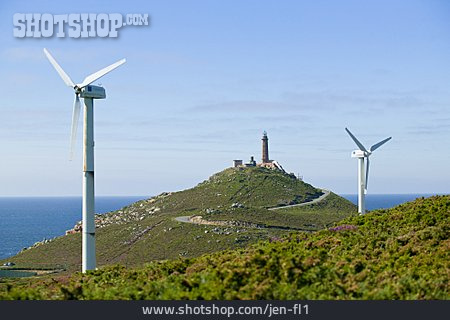 
                Windrad, Atlantikküste, Kap, Galizien, Cabo Vilan                   