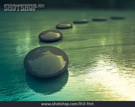 
                Meditating, Balance, Basalt Stone                   