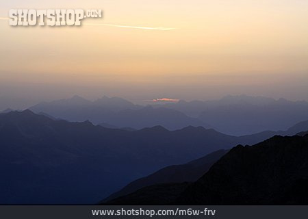 
                Silhouette, ötztaler Alpen                   
