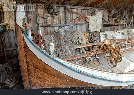 
                Fischfang, Fischerboot, Bootshaus, Fischerhütte                   