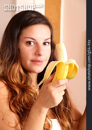 
                Junge Frau, Frau, Banane                   