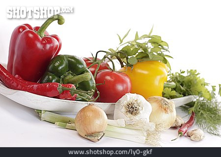 
                Gesunde Ernährung, Gemüse, Gewürze & Zutaten                   