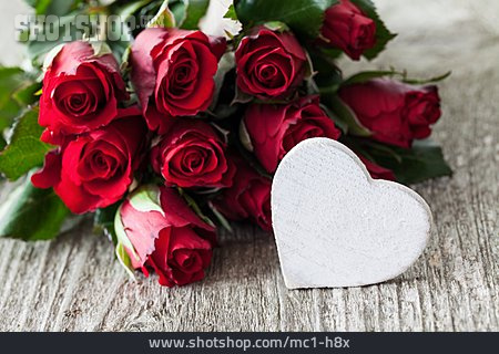 
                Liebe, Herz, Valentinstag, Rote Rose                   