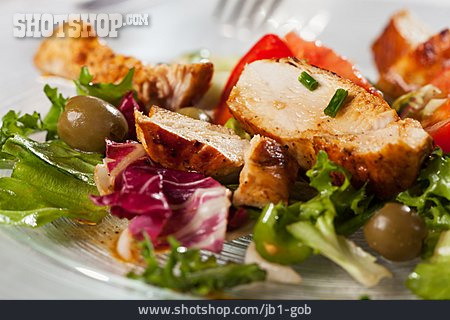 
                Gemischter Salat, Hähnchenbrust                   