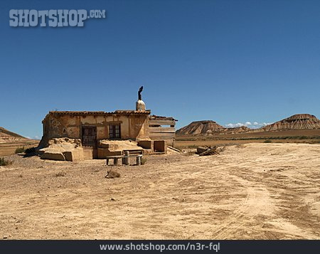 
                Wüste, Hütte, Karg, Bardenas Reales, Navarra                   