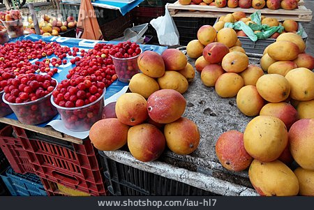 
                Obst, Mango, Markt, Marktstand, Obstmarkt                   