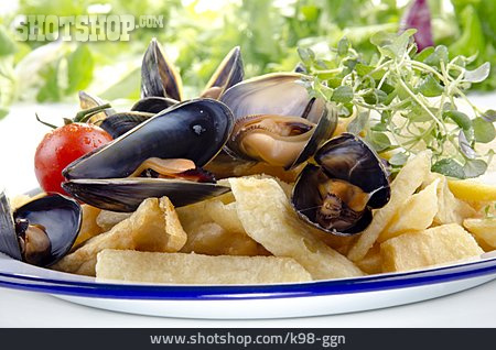 
                Miesmuschel, Pommes Frites, Moules Frites                   