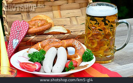 
                Bayerische Küche, Weißwurstfrühstück                   