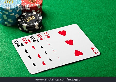 
                Poker, Kartenspiel, Four Of A Kind                   