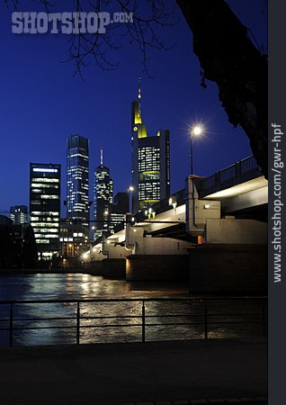 
                Skyline, Frankfurt, Main, Frankfurt Am Main, Untermainbrücke                   