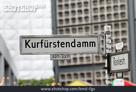 
                Berlin, Kurfürstendamm, Straßenname                   