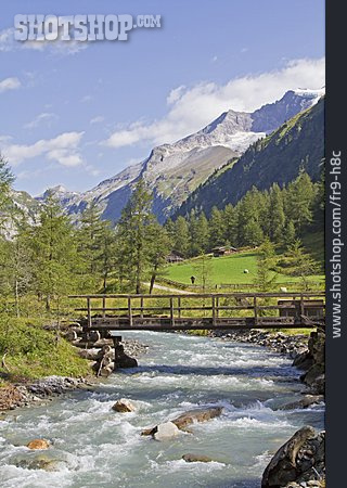 
                Bach, Brücke, Fluss, Osttirol, Kalser Tal                   