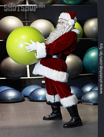 
                Weihnachtsmann, Gymnastikball                   