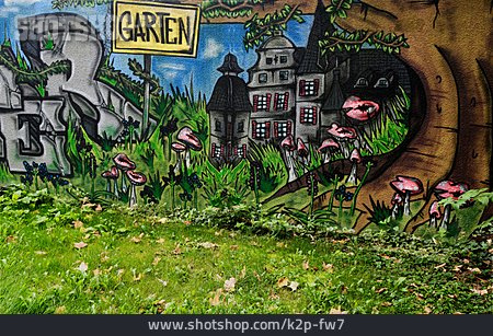 
                Garten, Graffiti                   
